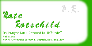 mate rotschild business card